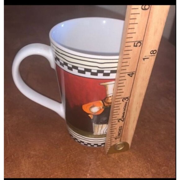 Set Of 3 Mes Amies Ceramic Mugs With Chic Cafè Design Black & White - Picture 11 of 14